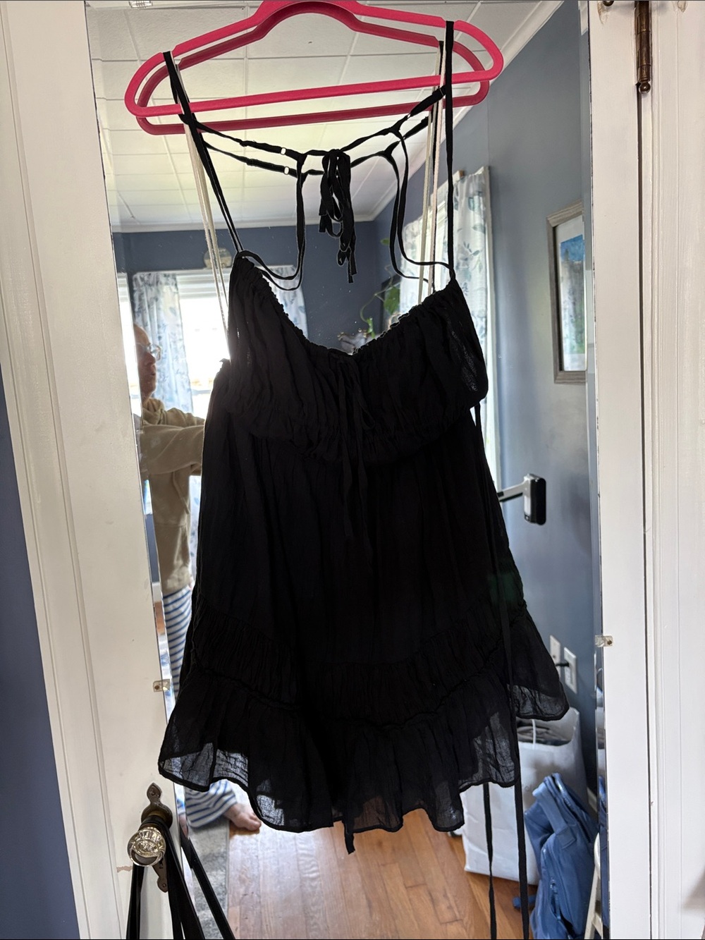 Free People Black Backless Spaghetti Strap Dress